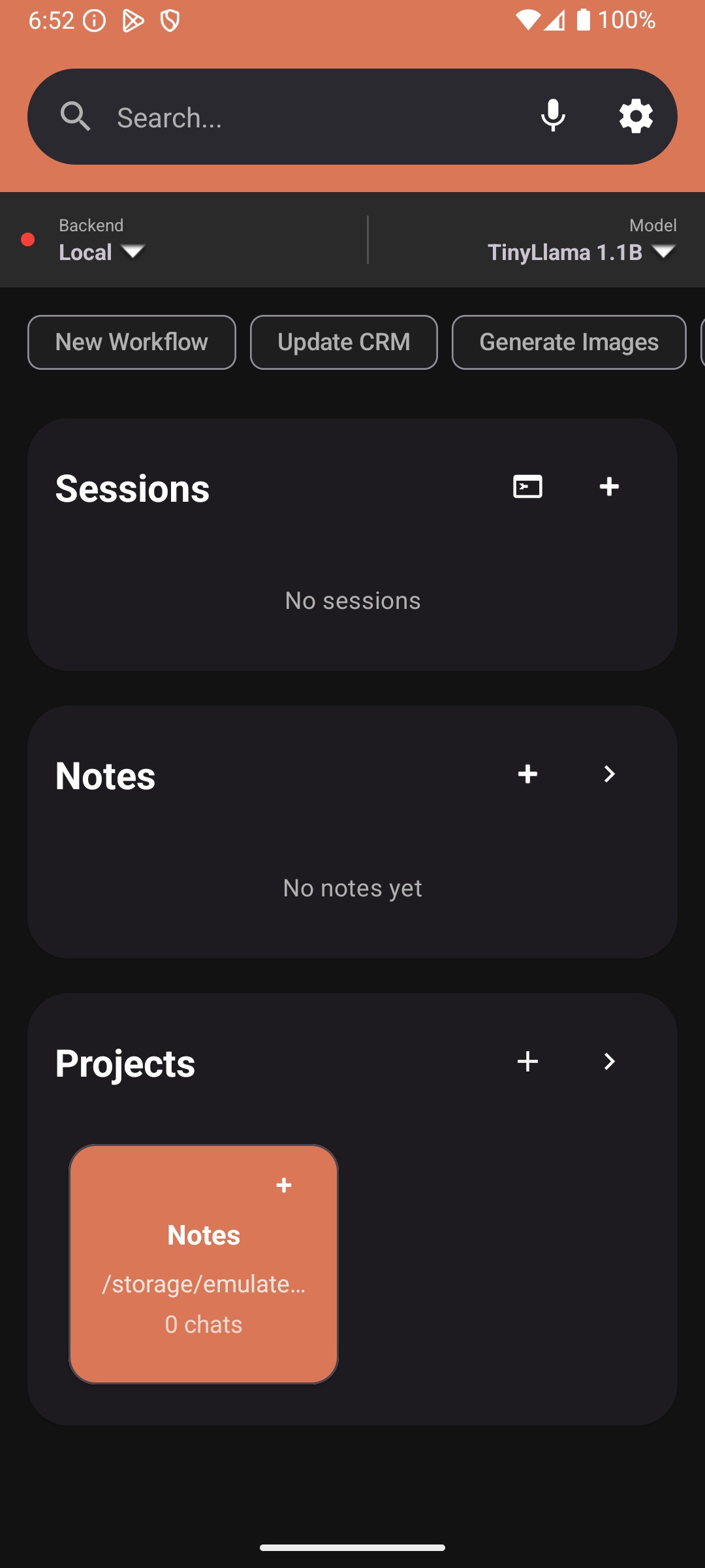 Shadow App Interface